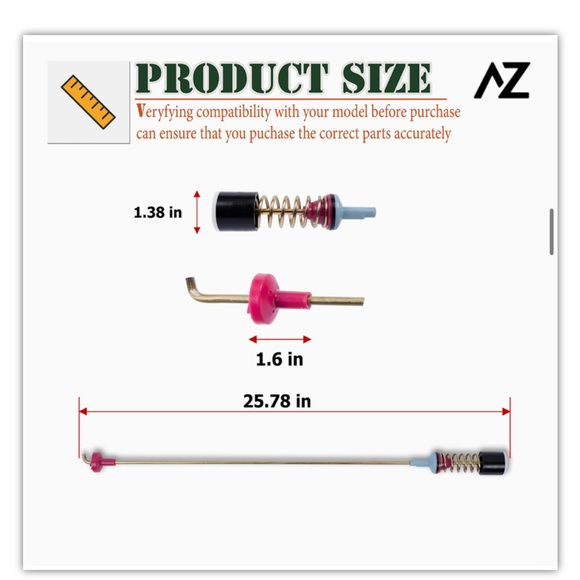 4PC Washer Suspension Rod Damper Assembly For Samsung WA400PJHDWR/AA and MORE - Picture 4 of 6